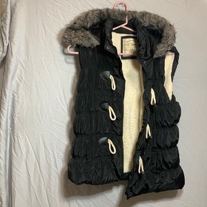 Faux fur puffy vest